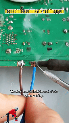 Internal heating type manual soldering gun set with soldering iron, UK plug, 220V.