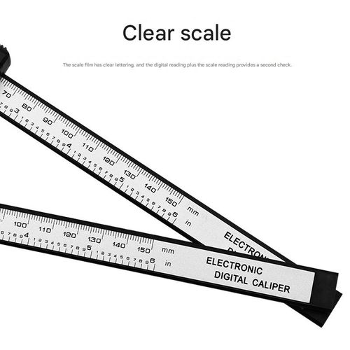 Electronic digital vernier calipers, 0-150mm high-strength plastic calipers, measuring tools for inner and outer diameters