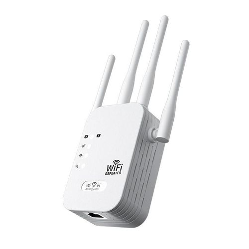 WIFI signal booster, four-antenna home wall-penetrating wireless network extender amplifier, 300M repeater