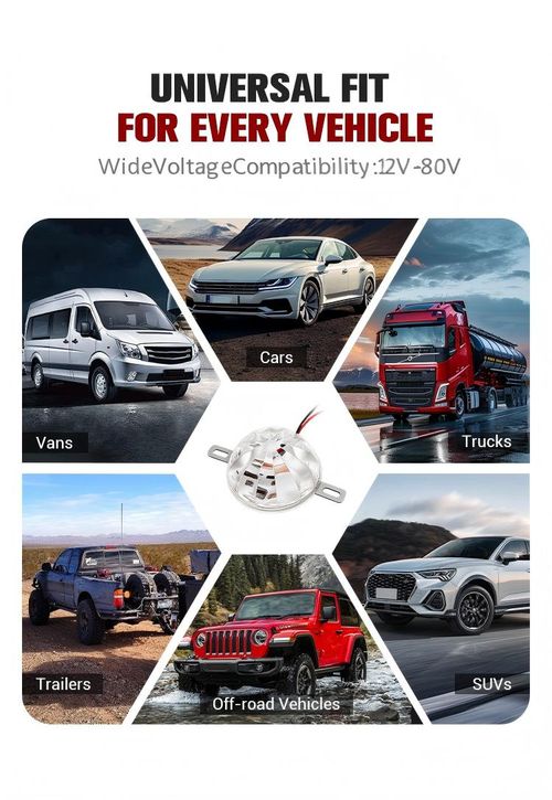 Colorful flashing LED underbody lights for cars and trucks, high-brightness warning taillights, 12-80V motorcycle side marker and ambient lights.