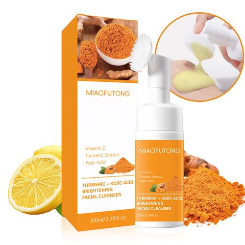 Turmeric facial cleanser: cleanses, controls oil, and treats acne.