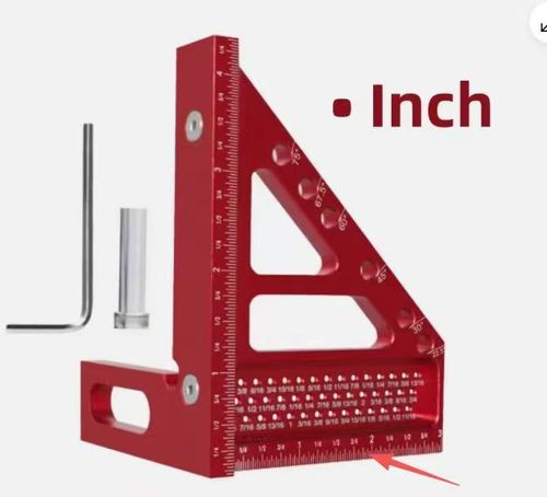 Aluminum alloy woodworking right-angle triangle ruler