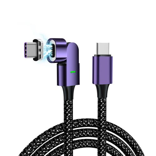 180-degree rotating magnetic charging cable for mobile phones, compatible with Apple, Huawei, and Android phones, PD fast charging cable 60W.