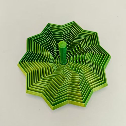 3D Printed Radish Tower Polygonal Spiral Tower with Handle Optical Illusion Toy Creative Decompression Toy