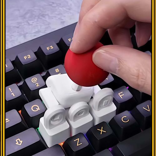 3D printed gaming joysticks, King of Fighters keycaps, mechanical keyboard keycaps, WASD arrow keys, Street Fighter keycaps.