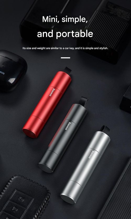 Baseus All-Metal Car Safety Hammer, a practical fire emergency escape and rescue tool, window breaker, and gift item.