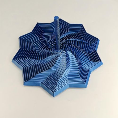 3D Printed Radish Tower Polygonal Spiral Tower with Handle Optical Illusion Toy Creative Decompression Toy