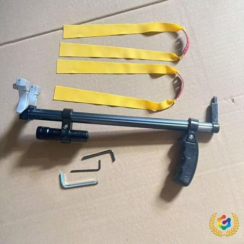 Folding slingshot, flat rubber band, quick-press design, outdoor competitive slingshot with infrared laser sight, plus 100 steel balls.