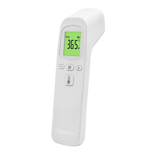 AD802 Handheld Infrared Forehead Thermometer, Non-contact Home Use Body Temperature Gun, Electronic Human Body Thermometer.  Uses 7号 (AAA) batteries. Batteries are not included and must be purchased separately.