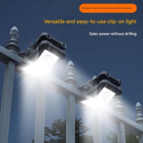 Solar-Powered Sensor Wall Light — Clip-On Motion-Sensing Lamp | Waterproof | Suitable for Indoor & Outdoor Use | Fence & Courtyard Lighting