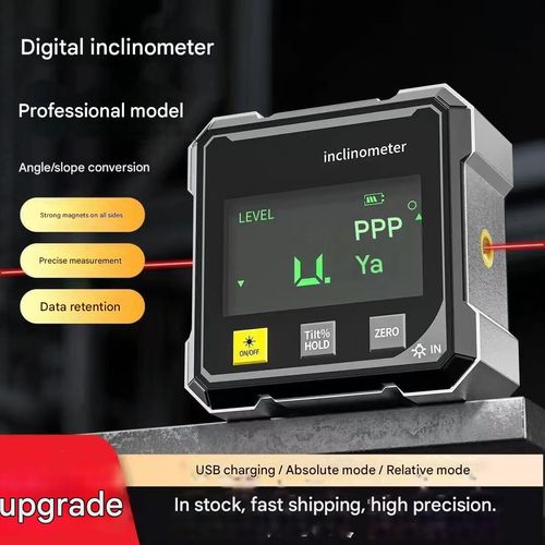 High-precision digital laser level with 4 magnets and laser.