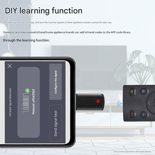 Smart infrared remote control for both Apple and Android phones