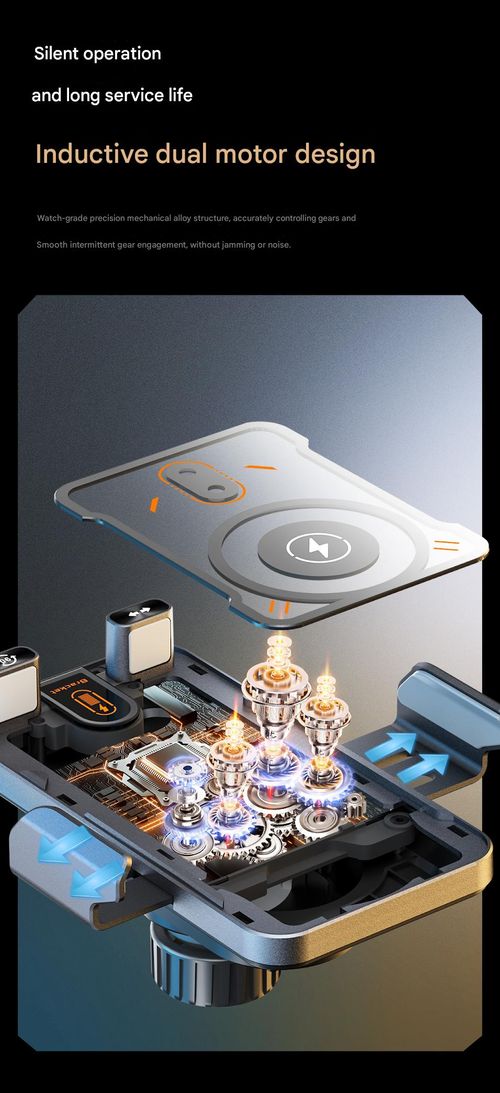 Wireless charging inductive car phone holder, car air vent rotatable electric clamp universal phone holder