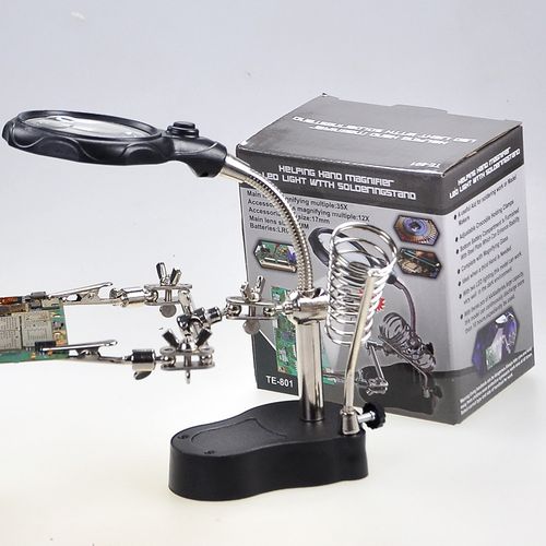 🔍 Adjustable LED Magnifying Glass Soldering Station – Hands-Free Precision Made Easy! 💡