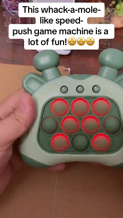 Fast-paced button-pressing game machine, children's level-based whack-a-mole stress-relief and focus-enhancing educational toy.