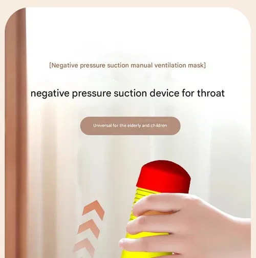 Heimlich maneuver device, negative pressure suction device, anti-choking and anti-suffocation instruments, and airway emergency tools with face masks.