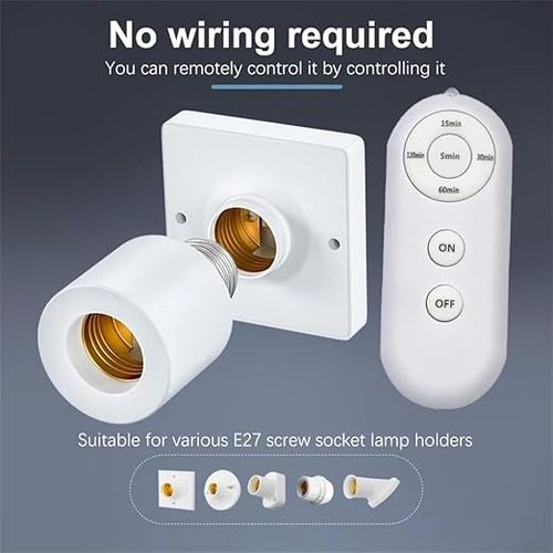 Wireless Remote Control Lamp Socket