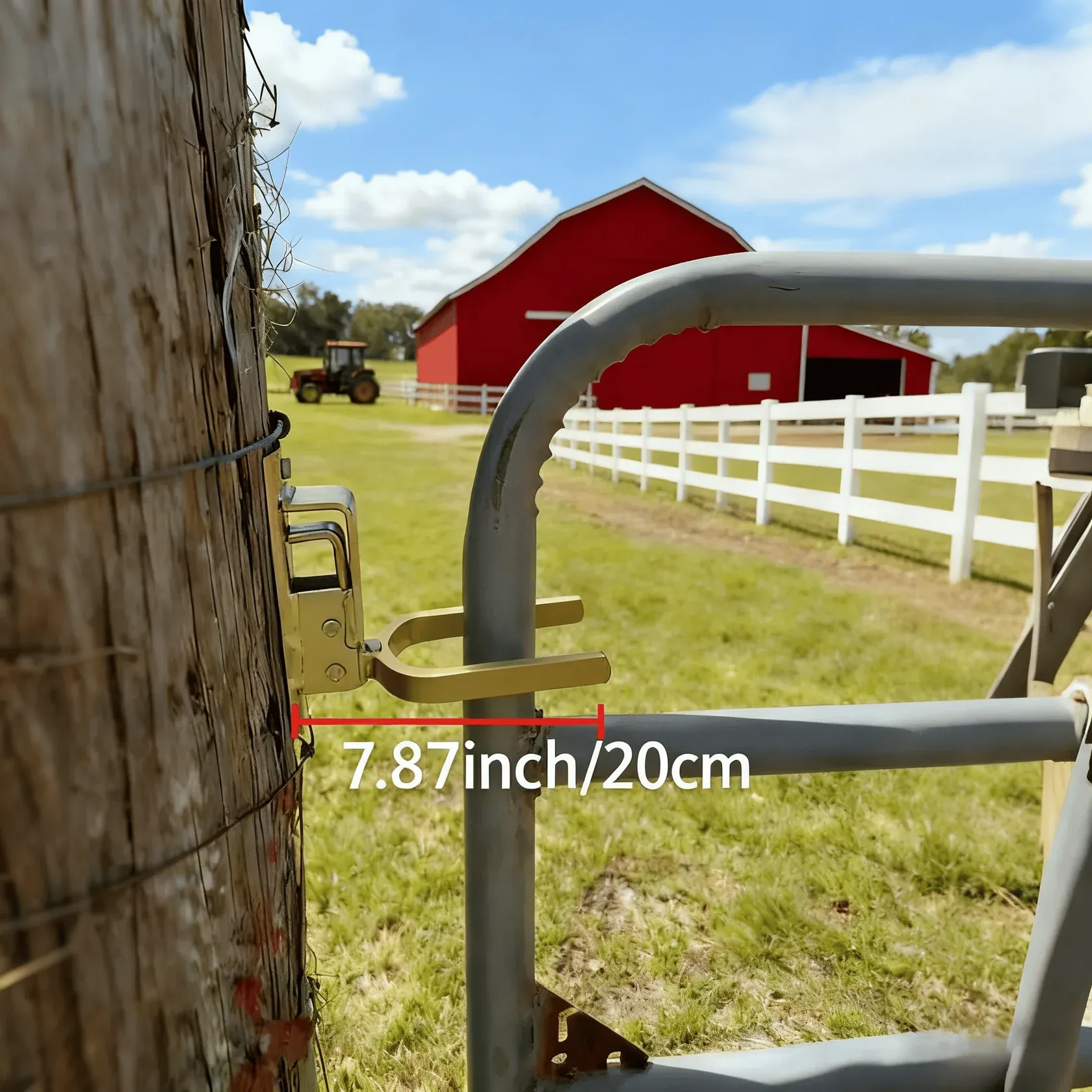 The lock prevents cattle, sheep, and horses from escaping the pasture.