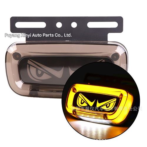 24V Truck Black Shark Demon Eye Waist Lights, High Brightness Light Guide Side Lights, Waterproof LED Ultra-Bright Ground Lighting Side Lights for Trucks