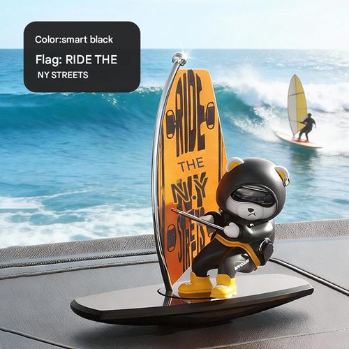 Car-mounted Surfing Bear