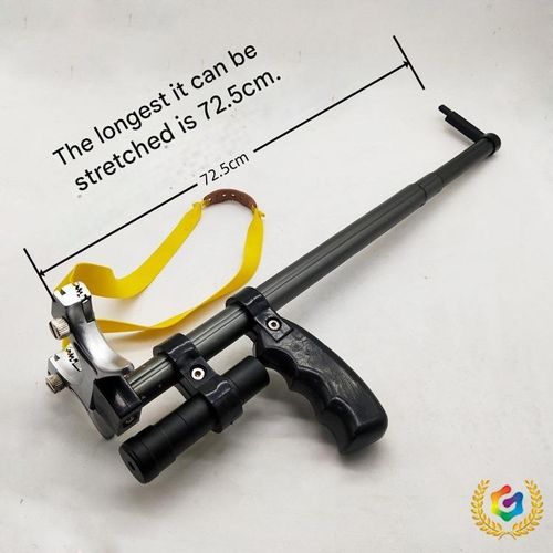 Folding slingshot, flat rubber band, quick-press design, outdoor competitive slingshot with infrared laser sight, plus 100 steel balls.