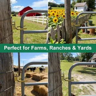 The lock prevents cattle, sheep, and horses from escaping the pasture.