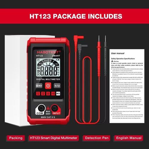 Fully Intelligent Digital Multimeter, Mini, Fully Automatic, 600V, No Gear Shifting Required