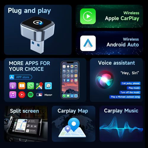Wireless CarPlay box, wired to wireless, Android and Apple dual-use car infotainment box
