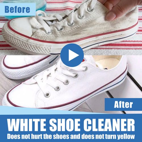 White Shoe Cleaning Cream: Instantly whitens canvas shoes with a wipe, no washing required, removes stains.