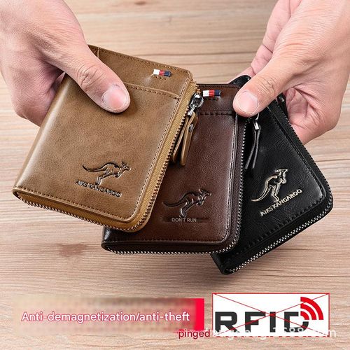 Anti-theft card holder, anti-magnetic wallet, men's wallet, purse, card holder, fashionable leather wallet