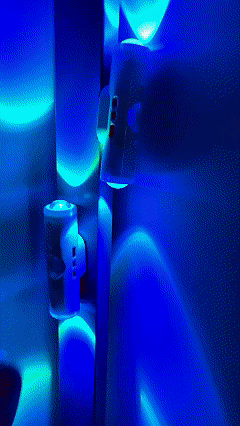 New smart motion-sensing light, self-adhesive magnetic wall lamp, rechargeable night light, hill-shaped design with double cat-eye ambient lighting.