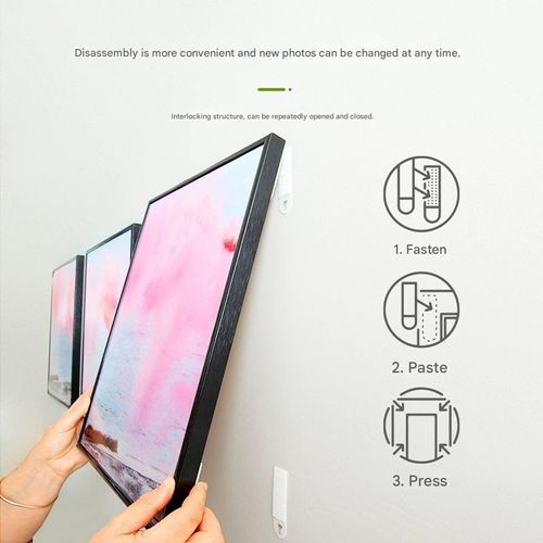 Magic buckle Velcro adhesive hooks, Highman brand, wall-mounted, traceless, creative, nail-free hooks for hanging pictures and photo frames.