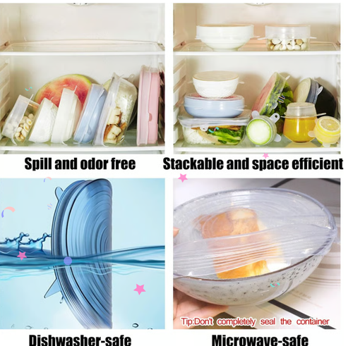 ❤️Buy one, get eleven free❤️ Silicone Cover Stretch Lids Reusable Airtight Food Wrap Covers