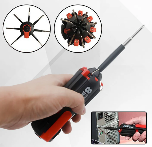 8 Screwdrivers in 1 Tool with Worklight and Flashlight