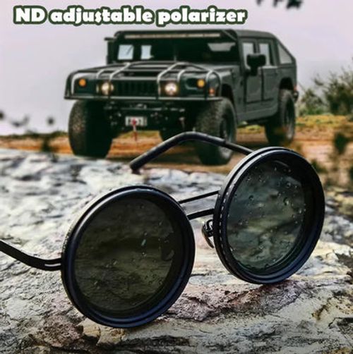 Dude if you are into outdoor activities, then you are definitely gonna need these sunglasses with Adjustable Tint Polarized Round Sunglasses