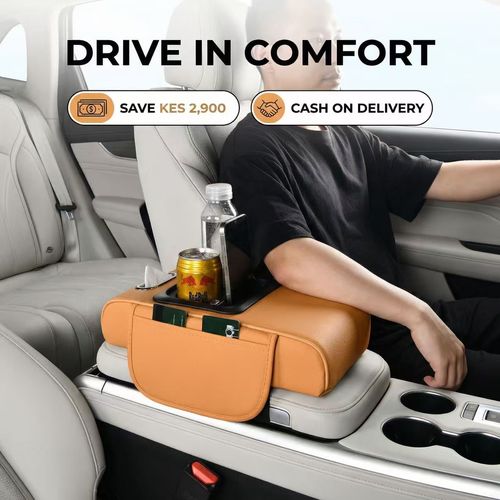🔥Car Front Armrest Storage Box | Leather USB Cup Tissue Holder Universal 🚗