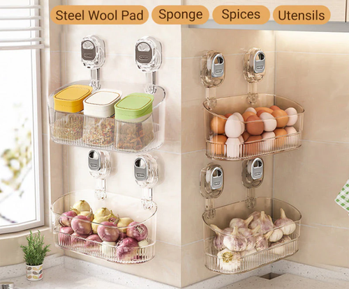 🔥New Upgrade 🍃Hot Sale 50% Off🔥Suction Cup Storage Rack with Drain Hole