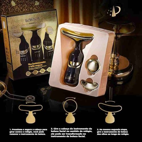 Oferta especial por tempo limitadoOferta especial por tempo limitado 3 em 1 instrumento de massagem home instrumento de beleza ultra-sônico levantar e apertar para diluir linhas tênues🔥