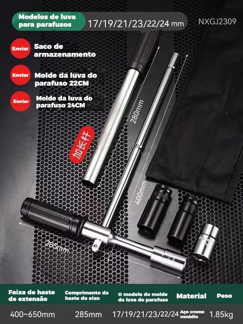 Chave especial para pneus de carro, economia de trabalho extensão rod sleeve pneu mudança remoção ferramenta