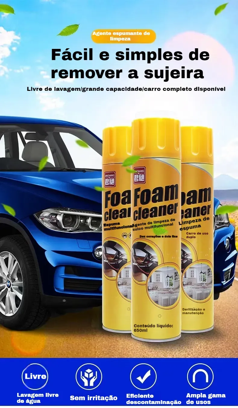 🔥🔥🔥Oferta especial por tempo limitado Limpador em espuma multifuncional, especializado em limpeza de interiores de automóvel
