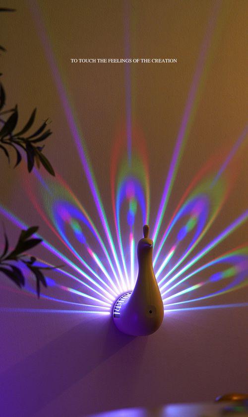 Remote Control Decoration Lamp Colorful LED Desk Light Rainbow Projector Lamp for Home