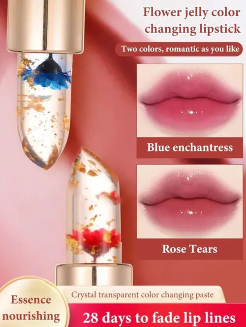 CRYSTAL FLOWER JELLY LIPSTICK. Buy One Get One Free Set: Blue enchantress X1 + Rose Tears X1.