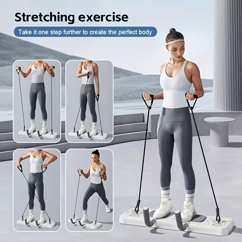 Push Up Training Set Multifunctional Push Up Board with Elastic Resistance Band and Bars 3 in 1 Fitness Set with Digital Stopwatch for Home and Gym Workout,Abdominal Triceps Muscle Training Fitness