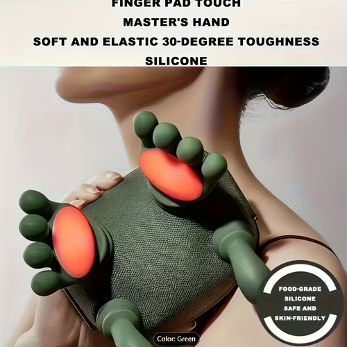 4-Finger Portable Shoulder Massager - USB Rechargeable Battery Type - Perfect for Office And Home Use, Compact And Functional, Carry-On Convenience