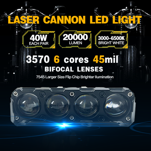 Five Eye Lens Motorcycle Spotlights With Fan Led Headlight Driving Lights Work Light Fog Lamp Bulb for Truck