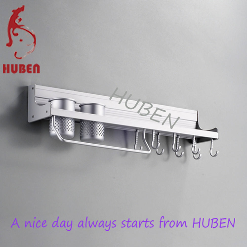Kitchen Storage Rack Multifunctional Non Perforated Wall Mounted Seasoning Chopstick Holder Utensil Storage Rack