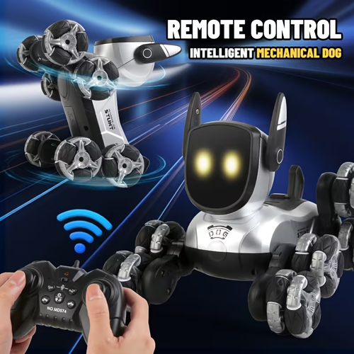  8‑Wheel All‑Terrain Smart Robot Dog Toy With Light And Music, Durable Kids Birthday Gift