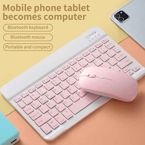 Ce Rohs Slim Bluetooth Mini Design Ultra-Thin 10-Inch Rechargeable Wireless Keyboard and Mouse Combo