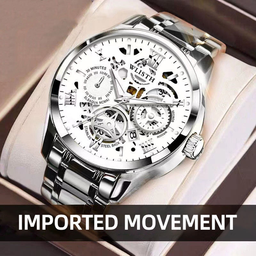 New Arrived Hollow Out Gold Watches Men Luxury Stainless Steel Watches Men Wrist Montre Homme