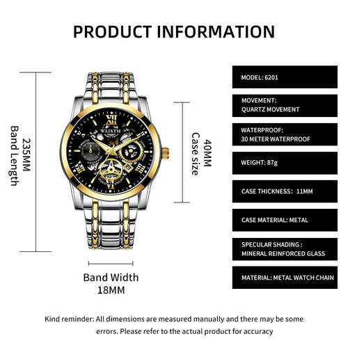 New Arrived Hollow Out Gold Watches Men Luxury Stainless Steel Watches Men Wrist Montre Homme